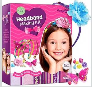 lot 1391 image: Pretty Me Headband Making Kit for Girls - Arts & Crafts Easter Gift - Make Your Own Fashion Headbands for Kids - DIY Hair Accessories - Gift for Ages 5-12 Year Old Girl - Little Kids Art & Craft Gifts