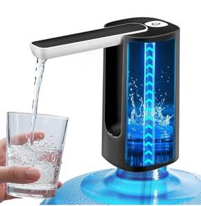lot 1419 image: Foldable Water Dispenser for 5 Gallon Bottle, Electric Water Pump for 5 Gallon Jug Rechargable Portable Automatic Low Decibel for Camping Travel Home Kitchen Office (Black)