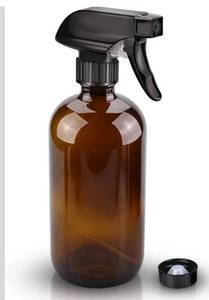 lot 1426 image: Wedama Amber Glass Spray Bottles, 16 oz Glass Spray Bottles for Cleaning Solutions and Essential Oils, Refillable Empty Spray Bottle with Adjustable Nozzles for Alcohol, Plant and Hair Care (1 Pack)