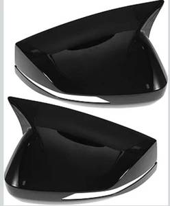 lot 1453 image: Motoforti 1 Pair ABS Left Right Side Mirror Cover Cap Replacement Gloss Black for KIA Sportage 2023-2025 Ox Horn with Turn Signal Light Mirror Guard Cover