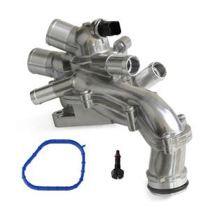 lot 1460 image: MITZONE Upgrade Aluminum Thermostat Housing compatible with 2007-2013 Mini Cooper Cooper S Countryman JCW 1.6L Replace 11537534521