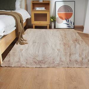 lot 1484 image: Ghouse Ultra Soft Faux Rabbit Fur Rug 4x6, Machine Washable Area Rugs for Bedroom Fluffy Rugs for Living Room, No-Shedding Carpet Sheepskin Rug Light Brown Beige