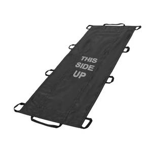 lot 1492 image: The Original Rescue Essentials Brand QuikLitter, Black Nylon Handles, Non-Woven Fabric, 500 Lb Rated, Low Cost, Disposable for Patient Transfer, Casualty Evacuation