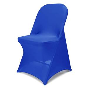 lot 1510 image: Babenest Spandex Folding Chair Covers - 10PCS Upgraded Universal Stretch Washable Fitted Chair Slipcovers Protector for Wedding, Holidays, Banquet, Party, Celebration (Royal Blue)