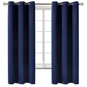 lot 1519 image: BGment Blackout Curtains for Bedroom 63 Inches Long - Navy Blue Room Darkening Thermal Insulated Sunlight Blocking Grommet Window Drapes for Kids Boys Room, Set of 2 Panels, 42 x 63 Inch