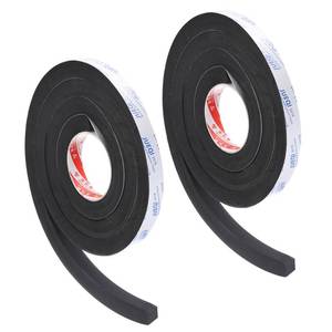 lot 1525 image: PATIKIL 34 W x 34 T x 6.6Ft Insulation Foam Tape, 2 Rolls Self-Adhesive EVA Weather Stripping for Wrap Pipe Door Window Insulation Soundproof Anti Vibration Collision, Black