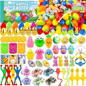 lot 1569 image: Adisher  6 Surprise Golden Eggs  50 PACK Prefilled Easter Egg Fillers, Easter Basket Stuffers Egg Hunt with Toys Goodie Bags Stuffers Party Favors Classroom Prize Supplies for Kids