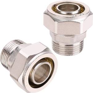 lot 1576 image: ANCIMOON 34 Straight Fittings, 34 Piping x 34 Male NPT Adapter Fittings, Seal Tape Needed, Brass-Nickel Plated, 2PCS for Garage Shop Compressed Air Line Piping System Kit