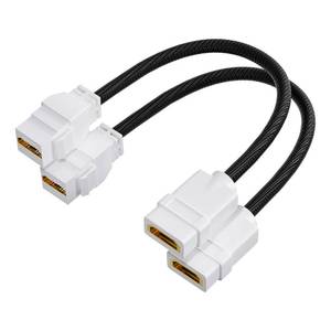 lot 1588 image: VCELINK HDMI 2.1 Keystone Jack and Coupler 7.09 in, Female to Female Pigtail Cable HDMI Coupler for Keystone Wall Plate, HDTV, Game Console, Laptop, Support 8K60Hz & 4K120Hz, 2 Pack