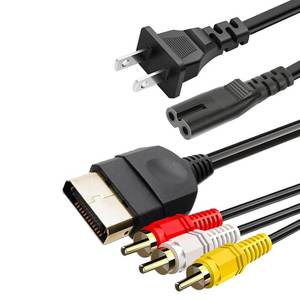 lot 1598 image: 4 Pack Power Cord and AV Cable Compatible with Xbox, AC Power Cord Fit for Sony PS5PS4PS4 SlimPS3 Slim, Xbox One SXSeries XS, TV Printer Speaker Monitor 2 Prong Replacement