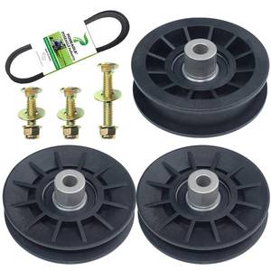lot 1604 image: POSEAGLE 2 Pack 532194326 V-Groove Idler Pulley with 532194327 Flat Idler Pulley 592855201 Belt 12x93 and Hardware Kit for Husqvarna YTH22v46 YTH24v48 YTH20k46 YTH2348 YTH1542xp LGT2654 Ride Mowers