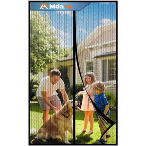 lot 1607 image: Mesh Screen with Magnetic Closure-Keeps Bugs Out Let Breeze in, Heavy Duty - Pet and Kid Friendly, Works with Front, Sliding Doors (38 x 82 Inch)