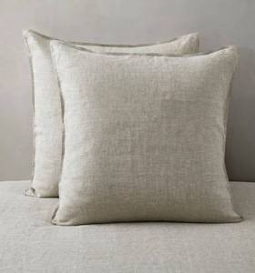 lot 1610 image: Pillowcases Set of 4, Euro Size 26 x 26 Pillow Case, Linen Pillow Sham