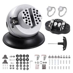 lot 1621 image: VEVOR Ball Vise, 3 Engraving Setting Tool, 360° Rotation Engraving Block Vise, 70 PCS Attachment Jewelry Engraving Block Tools Standard Block for Gemstone Inlay and Small-Scale Engraving