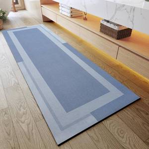lot 1645 image: YDKGL Extra Long Non Slip Bathroom Runner Bath Mat, Rubber Backing Ultra Thin Bath Rug Fit Under Door Quick Dry Super Absorbent Washable Shower Mat for Bathroom Floor Bathtub Sink, Blue 24x70