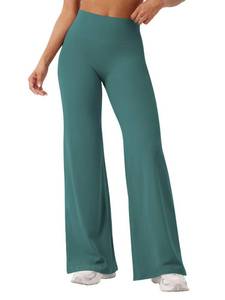 lot 1653 image: YEOREO Workout Leggings Womens No Front Seam Straight Leggings 31.5 High Waist Buttery Eddiy Gym Yoga Pants Mediterranea M