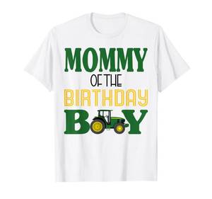 lot 1654 image: Mommy of The Birthday for Boy Farm Tractor Family Party T-Shirt Green 2XL