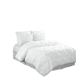 lot 1668 image: Chezmoi Collection Berlin 3-Piece Pintuck Duvet Cover Set (King, White)