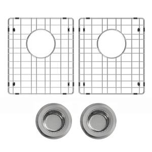 lot 1672 image: Sink Protectors for Kitchen Sink 15 x 13, Stainless Steel Sink Grid protectors for Kitchen Sink with Certer Drain Hole, Metal Protector for Sink with Sink Strainers