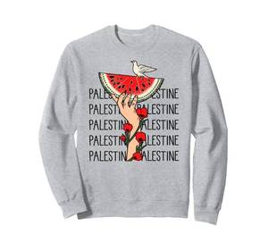 lot 1686 image: Free Palestine Fruits Watermelon Map Sweatshirt XL