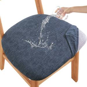 lot 1693 image: CRFATOP Waterproof Dining Chair Seat Covers Set of 6, Stretch Dining Room Cushion Covers Non-Slip Elastic Seat Cover for Dining Chairs Washable Parson Kitchen Chair Protectors,L,01