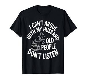 lot 1711 image: I Cant Argue with My Husband Hes Older Than Me Wife Quotes T-Shirt 3XL Blue