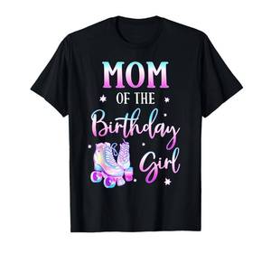 lot 1715 image: Mom of The Birthday Girl Rolling Skate Bday Family Party T-Shirt Purple M