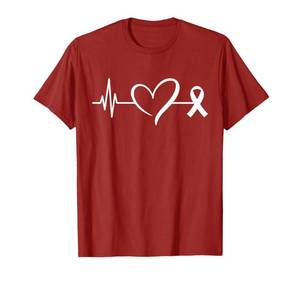 lot 1720 image: Heart Warrior Heartbeat American Heart Disease Awareness T-Shirt L