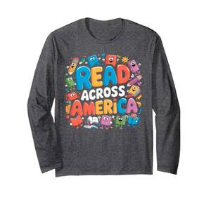 lot 1722 image: Reads Across Tee America Reading Teacher Books Reader Kids Long Sleeve T-Shirt S
