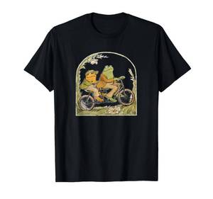 lot 1733 image: Cottagecore Frog and Son Bike Ride in The Country Aesthetic T-Shirt S