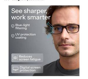 lot 9591 image: Gaoye 0.75 Professional Reading Glasses for All Day - Computer Readers with Blue Light Protection - 4 Pack