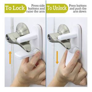 lot 9600 image: Door Lever Lock (4 Pack) Prevents Toddlers from Opening Doors
