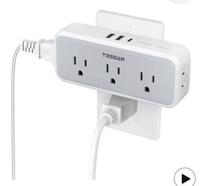 lot 9601 image: Multi Plug Outlet Extender, USB C Wall Charger, TESSAN Wall Plug Splitter with 5 Outlets and 3 USB, Electrical Power Expander with Surge Protector Spaced for Home Office Dorm Room