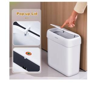 lot 9618 image: JOYBOS Bathroom Trash Can with Lid