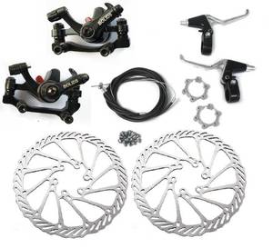 lot 9632 image: BlueSunshine BB8 Front and Back Disk Brake Kit - 160mm for 80cc Gas Motorized Bicycle (BB8 Disk Brake Kit - G3-3)