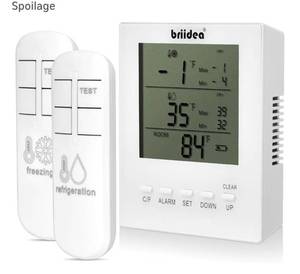 lot 9676 image: Freezer Temperature Alarm, Briidea Wireless Fridge and Freezer Thermometer with Alarm