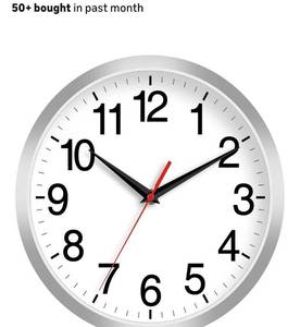 lot 9688 image: Rohioue Wall Clock Modern 10 Inch Battery Operated Silent Non Ticking Analog Clock Decorative