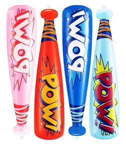 lot 9697 image: Bedwina Pow Inflatable Baseball Bat - (Pack of 12) 20 Inch Inflatable Toy Bat,