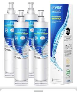 lot 9707 image: ICEPURE 4396508 Refrigerator Water Filter Compatible with Whirlpool 4396508, 4396510, edr5rxd1, filter 5, 4392857, NL240V, WFL400, 9010 filter, wf285, 4396547, RWF0500A 4 PACK