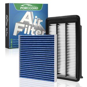 lot 9730 image: Forccord Cabin & Engine Air Filter Fit for Honda Civic L4 1.5L (2016-2021), CR-V CRV L4 1.5L (2017-2022) Activated Carbon Cabin Filter Replacement CF11182 CA12050 Car Accessories (Not for hybrid)