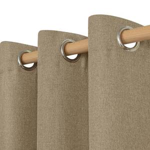 lot 9812 image: LAMIT Natural Linen Curtains 84 inch Length 2 Panels, Linen Textured Thermal Insulated Bedroom Curtains Grommet Privacy Light Filtering Drapes for Living RoomFarmhouse, W52 x L84, Tan Brown