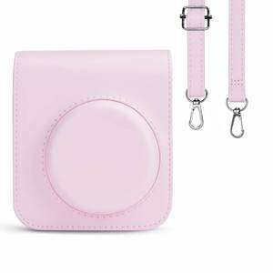 lot 9825 image: Rieibi Camera Case Compatible with Fuji Instax Mini 12 - Carry Case for Fujifilm Instax Mini 12 Instant Camera - mini 12 Bag Cover with Strap - Pink