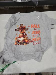 lot 9834 image: Whimsical Three Gnome Trio Blooming Flowers and Butterflies T-Shirt 3XL