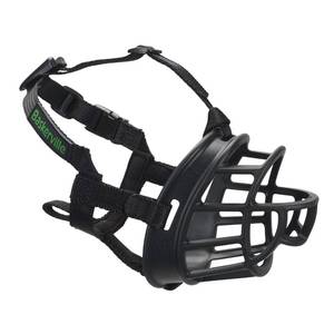 lot 9876 image: Baskerville ULTRA Muzzle - Patented Humane Design, Breathable, Dog can Pant and Drink, Adjustable, Padded, Dog Training Muzzle for Large Dogs, Prevents Biting, Wildlife Scavenging (Size 5, Black)