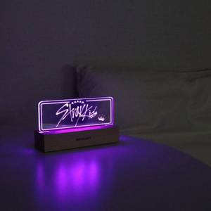 lot 9893 image: MEMELIGHT Stray Kid.s Night Light, Kpop Merchandise, Korean Idol Lamp for Stay, 7RGB Color, Dimmer, 8.3 x 4.2 x 1.7