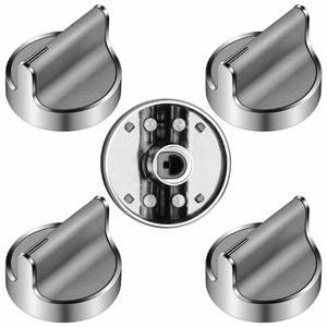 lot 9895 image: Stainless Steel W10594481 Gas Range Stove Knobs Replacement (5 Pack) for Whirlpool