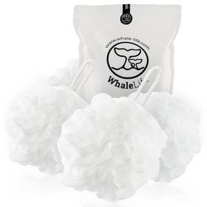 lot 9896 image: Loofah Sponge Bath Sponge for Women Men 4 Pack (White) Description Loofah Sponge Bath Sponge for Women Men 4 Pack (White)  Additional Detail Appears New 