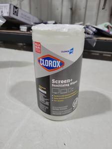 lot 9897 image: Clorox CLO60724CT 6 x 8 Citrus Blend Pro Screen Plus Sanitizing Wipes, White Description Clorox CLO60724CT 6 x 8 Citrus Blend Pro Screen Plus Sanitizing Wipes, White  Additional Detail Appears New 