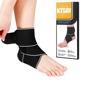 lot 9905 image: KTSAY Ankle Brace for Sprained Ankle, Ankle Support for Women & Men, Adjustable Compression Wrap for Achilles Tendonitis & Plantar Fasciitis Relief (Grey)