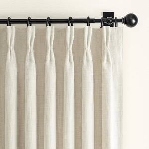 lot 9950 image: Pinch Pleated Cream Blackout Curtains 84 Inches Long for Bedroom 2 Panels Set, Modern Heavy Linen Thermal Noise Canceling Viral Drapes Ceiling Track Curtain for Living Room 84 Inch Length Sand Beige